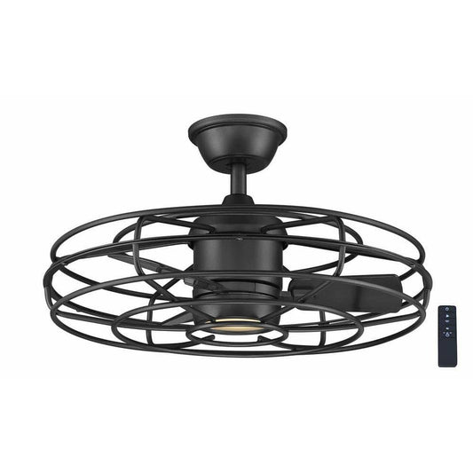 Point 25 In. Integrated Led Indoor Natural Iron Ceiling Fan With Light And Remote Control