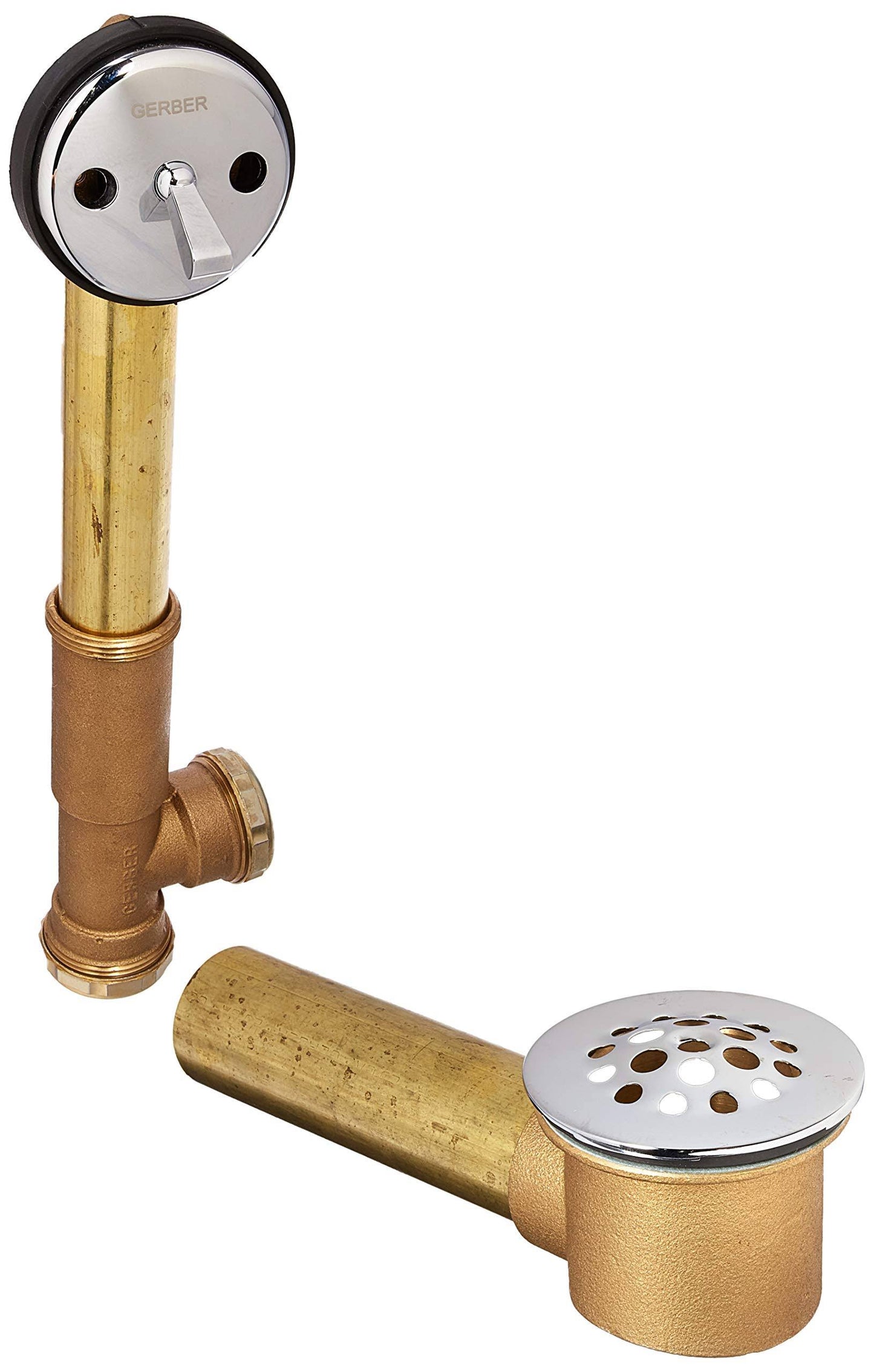 Plumbing Classics 16 In. Brass Trip Lever Drain In Polished Chrome 41-818