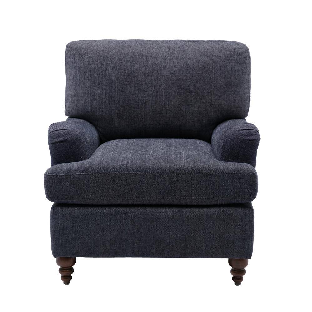 Pointe Clarendon Navy Blue Fabric Arm Chair