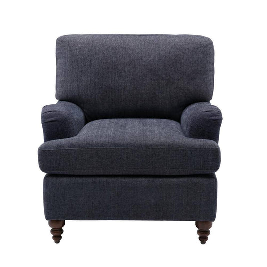 Pointe Clarendon Navy Blue Fabric Arm Chair