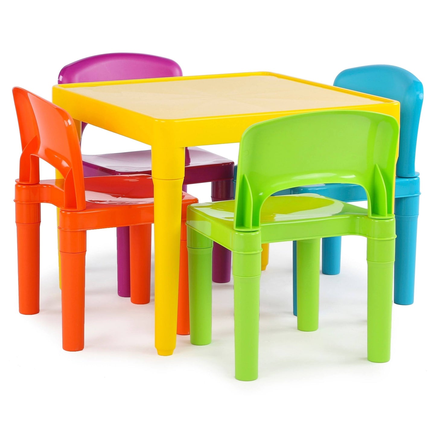 Playtime Kids Plastic Table And 4 Chairs Set, Aqua