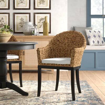 Polyester Blend Upholstered Arm Chair In Brown