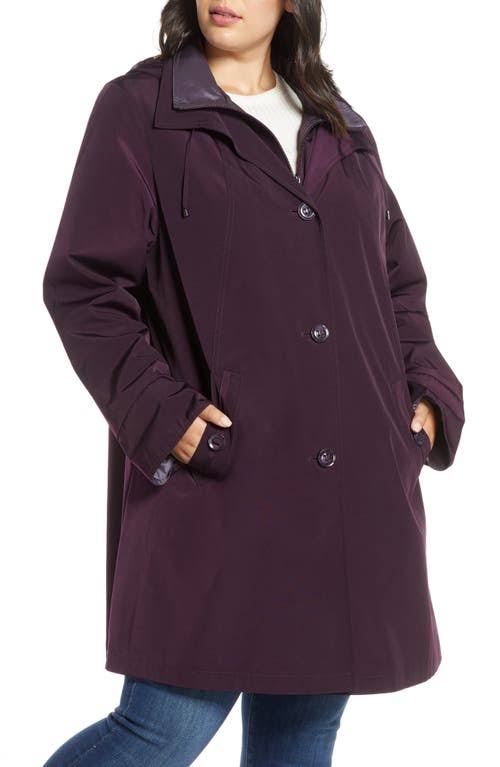 Plus Size 34 Detachable Hood Liner Silklook Raincoat - 2x