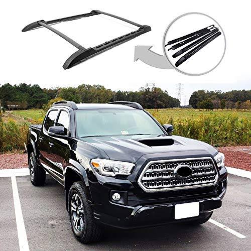 Part Roof Rack Rails For 2005-2023 Toyota Tacoma Double Cab Cross Bars Black