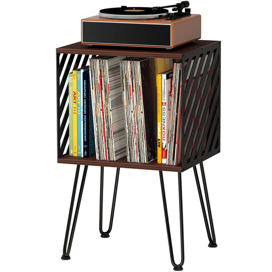 Player Stand Turntable Stand With Record Storage With 4 Cabine