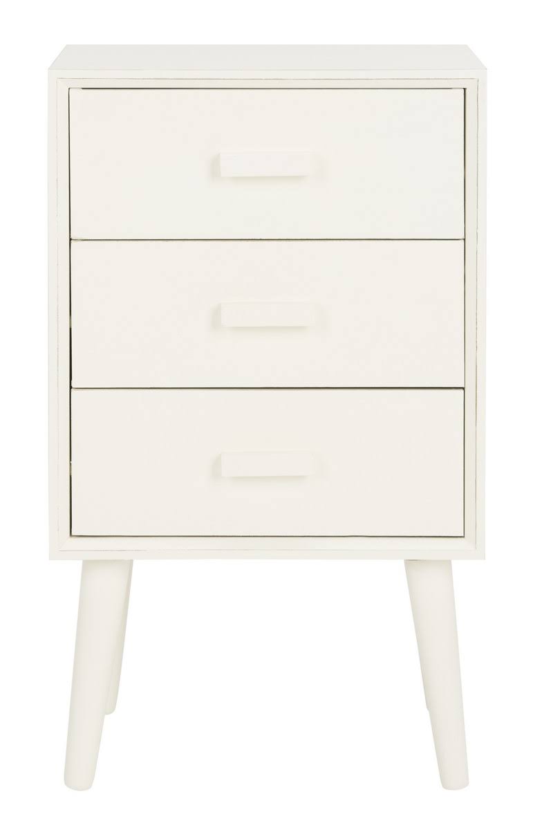 Pomona 3-Drawer Chest In Distressed White