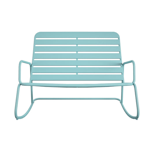 Poolside Gossip, Roberta Outdoor/Indoor Rocker Loveseat, Charcoal