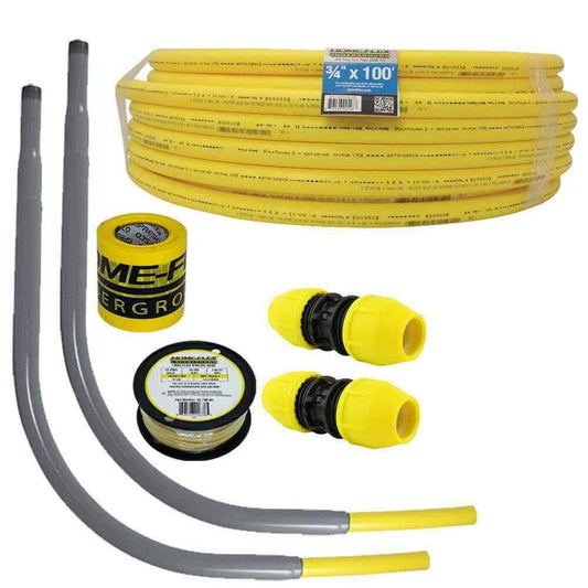 Polyethylene Gas Pipe Kit 3/4 In. X 100 Ft. Ips 2 Couplers 2 Risers