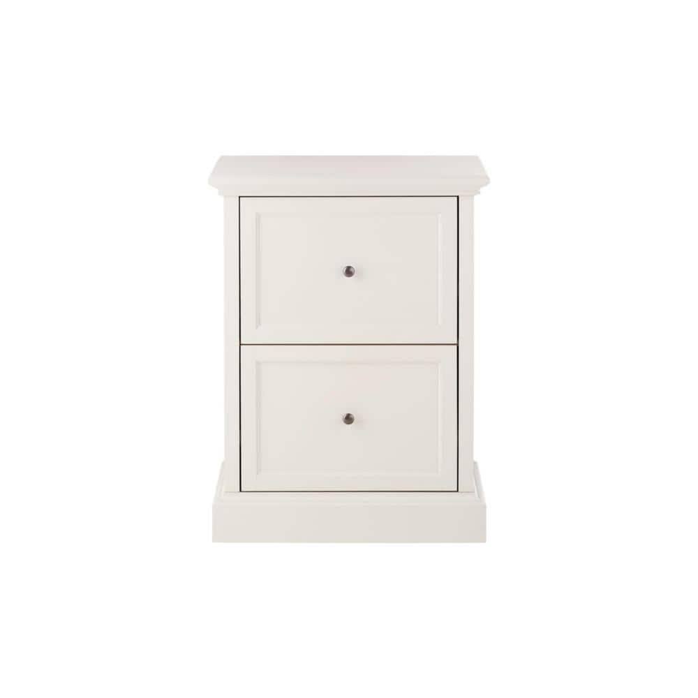 Polar White Wood 2 Drawer File Cabinet (23.5 In. W X 31 In. H)