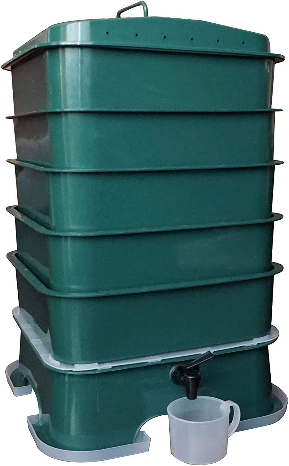 Plus 5-Tray Worm Compost Bin - Easy Setup And Sustainable Design