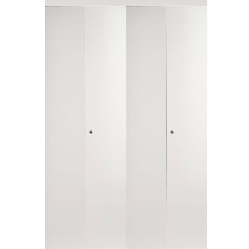 Plus 32 In. X 80 In. Smooth Flush Primed Solid Core Mdf Interior Closet Bi-Fold Door With Matching Trim