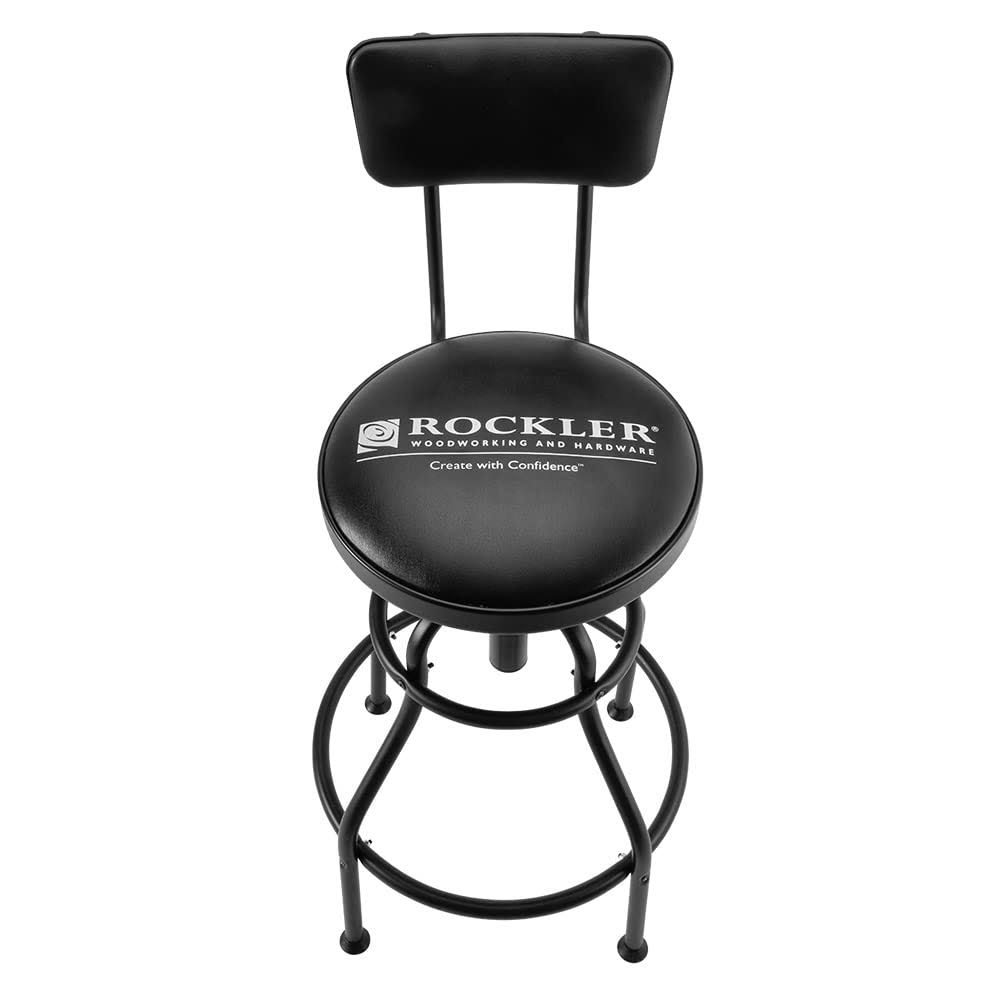 Pneumatic Shop Stool With Adjustable Backrest