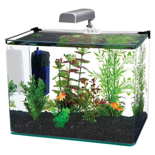 Plax Curved Corner Glass Aquarium Kit, Clear