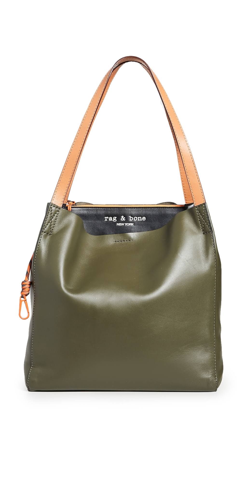 Passenger Leather Tote - Olive Night/Black