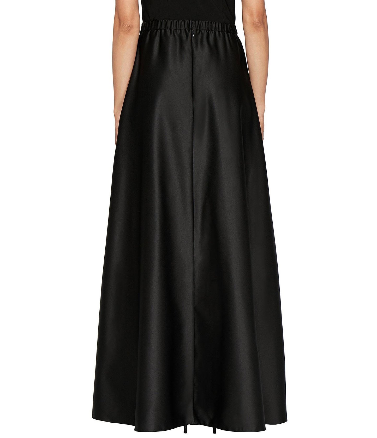 Plus Size Satin Ball Gown Skirt - Black