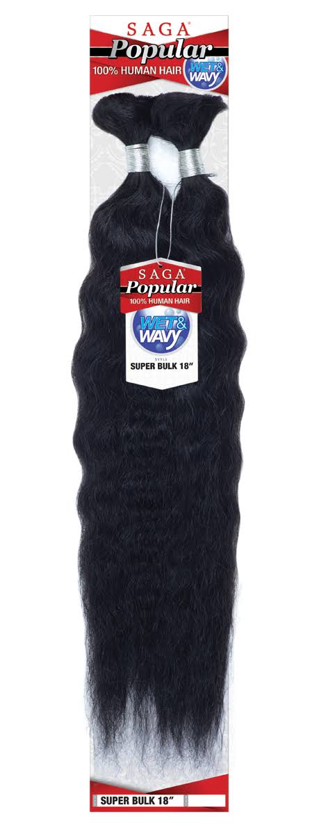 Popular 100% Human Hair Wet & Wavy Braid - Super Bulk 18" -530