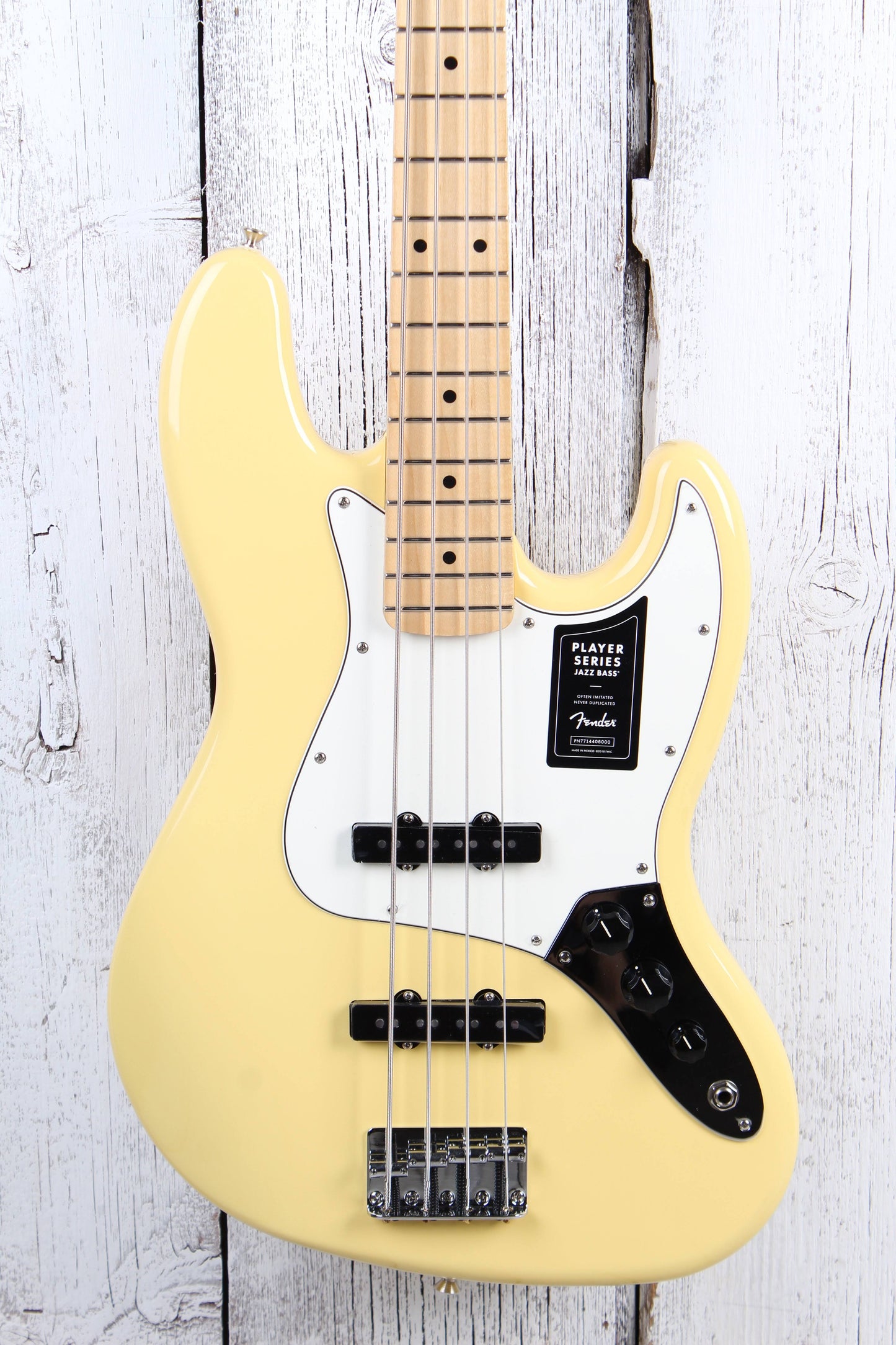 Player Jazz Bass With Maple Fretboard, Buttercream