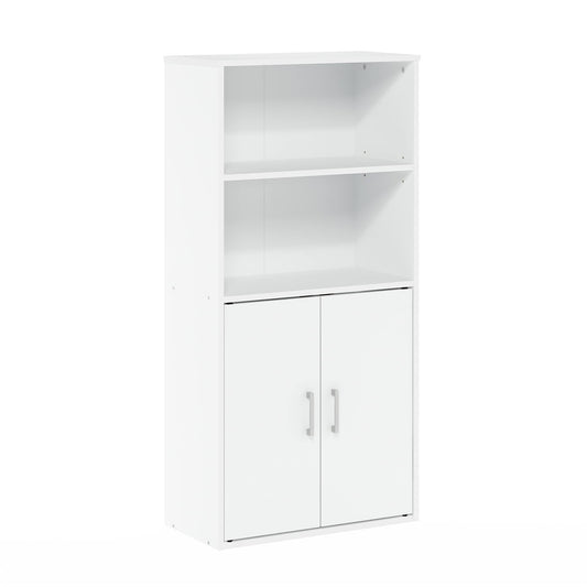 Pasir Storage Cabinet With 2 Open Shelves And 2 Doors, White