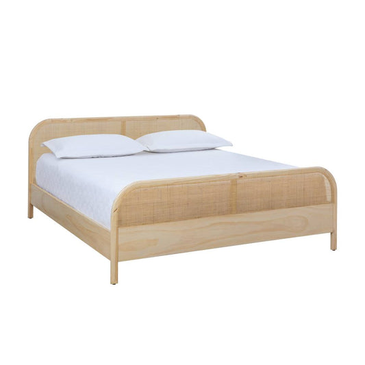 Platform Bed Size: King, Color: Natural