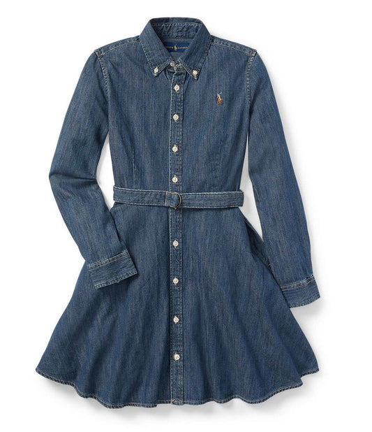 Polo Girls Denim Indigo Dress