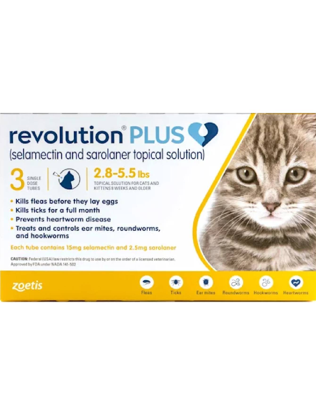 Plus Topical For Cats 6 Month 2.8-5.5lb