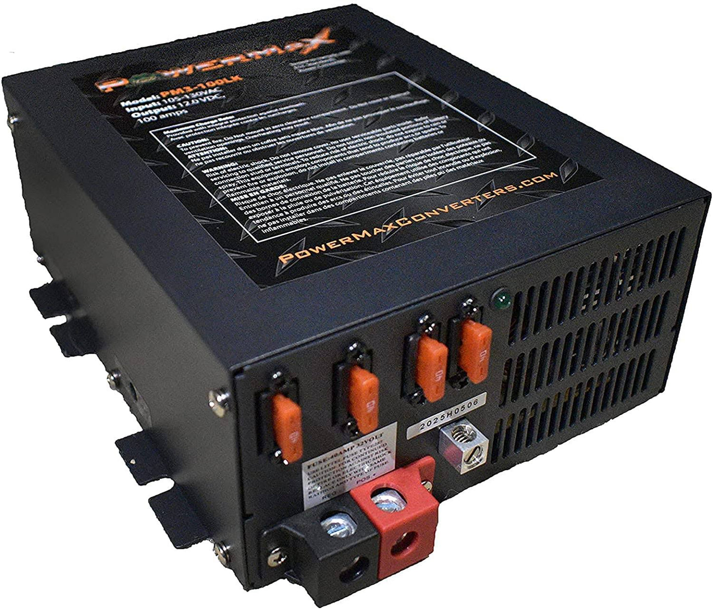 Pm4 100a 110v Ac To 12v Dc 100 Amp Power Converter With Built-In 4 Stage Smart Battery Charger