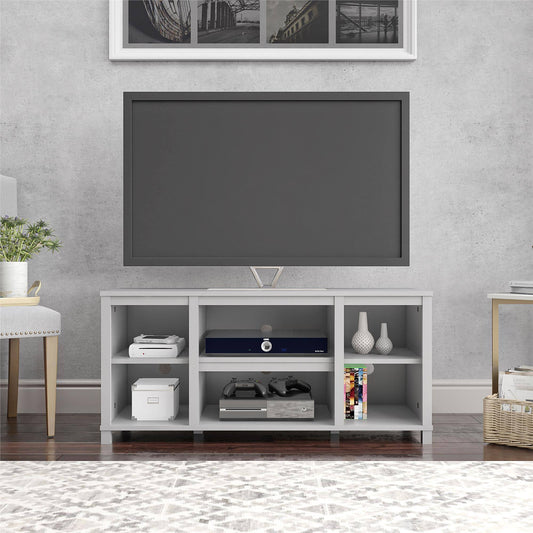 Parsons Cubby Tv Stand For Tvs Up To 50 , Dove Gray