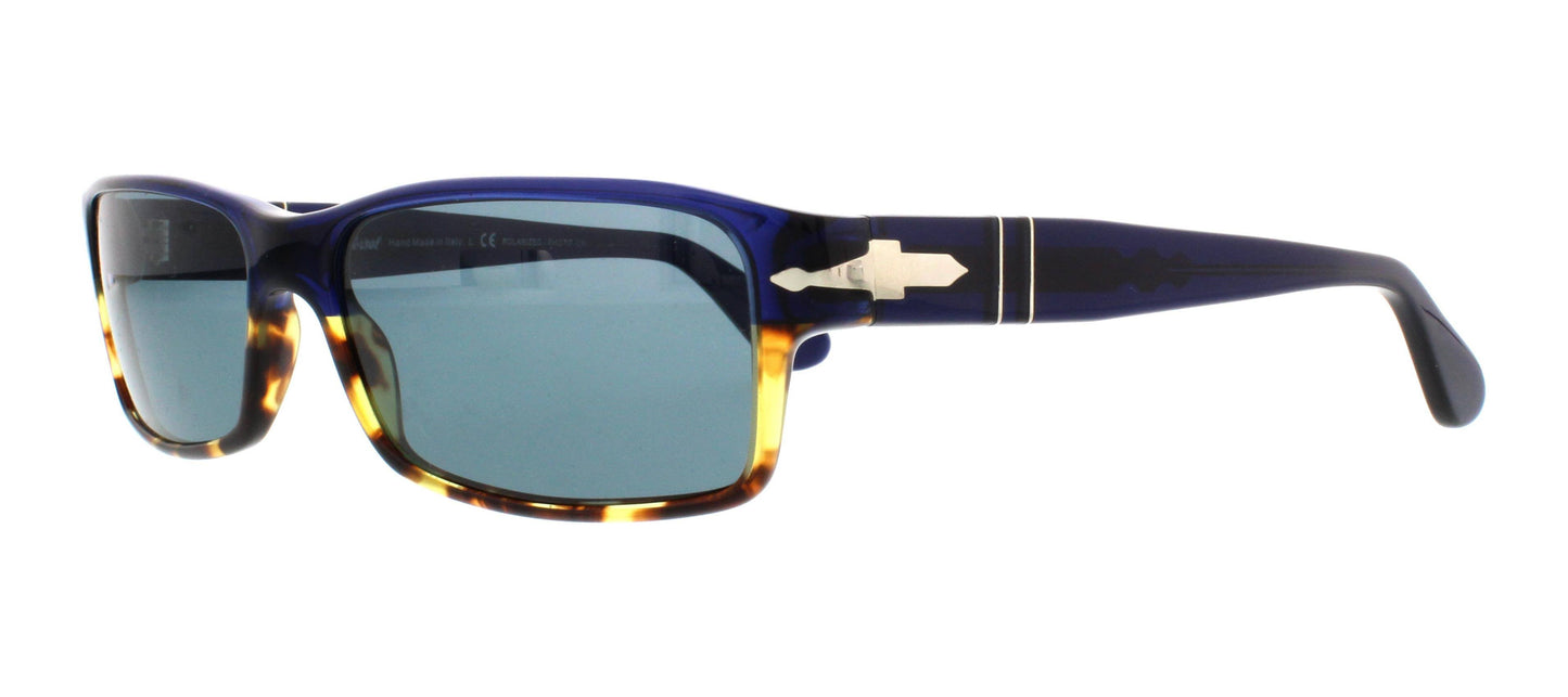 Po2747s Po2747s (57) Sunglasses In Havana/Blue - 57mm