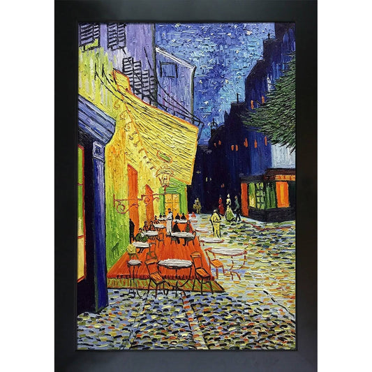 Pastiche Cafe Terrace At Night' By Vincent Van Gogh Framed Painting Print