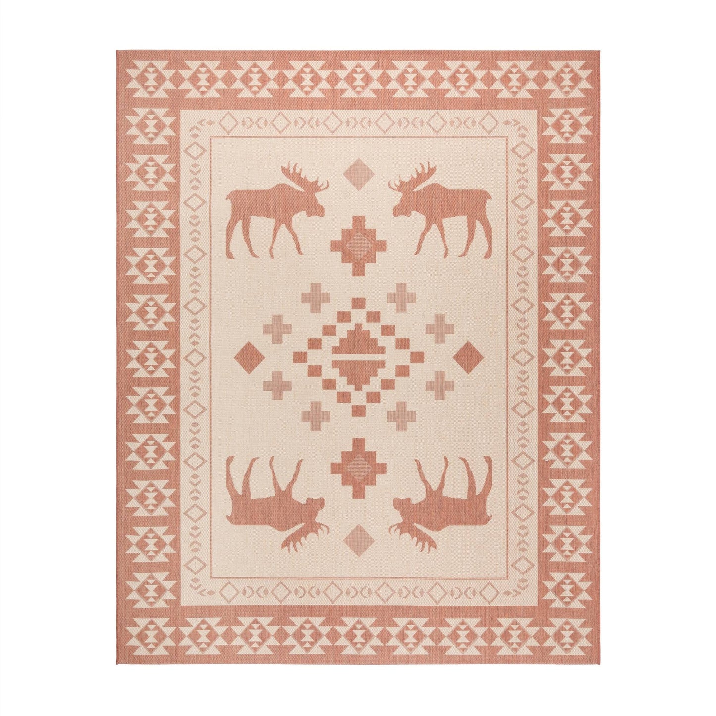 Paseo Yoder Chestnut 8 Ft. X 10 Ft. Moose Animal Print Indoor/Outdoor Area Rug