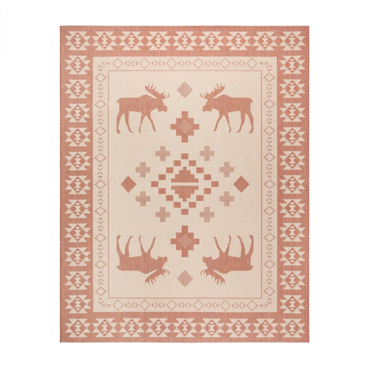 Paseo Yoder Chestnut 8 Ft. X 10 Ft. Moose Animal Print Indoor/Outdoor Area Rug