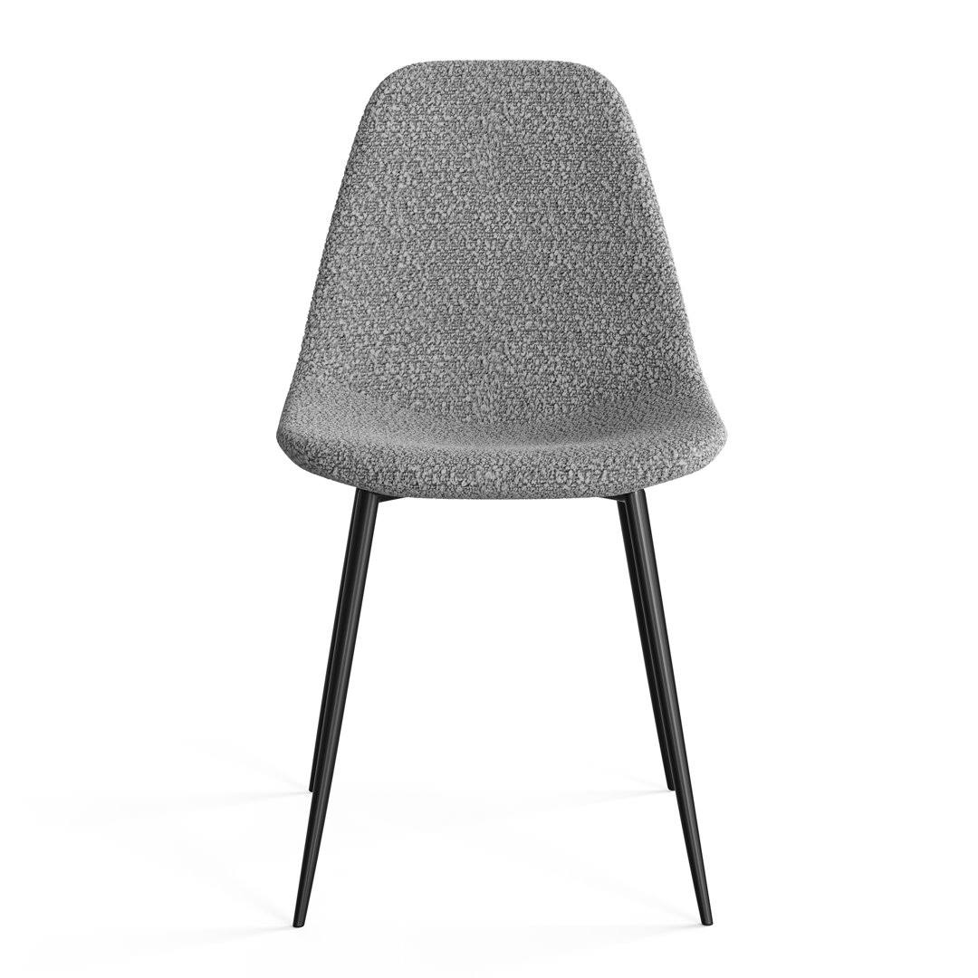 Parsons Chairs (Set Of 2) Upholstery Color: Black Boucle