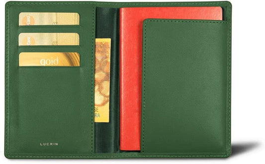 Passport Holder - Dark Green - Smooth Leather