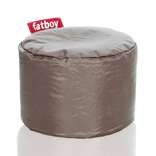 Point Recycled Velvet Pouf Ottoman, Petrol