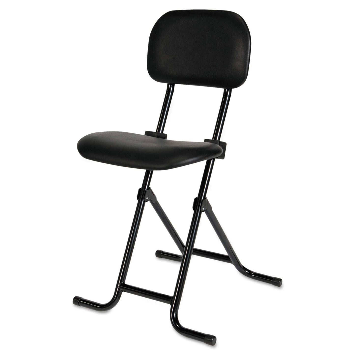 Plus Cs612 Il Series Height-Adjustable Folding Stool Black