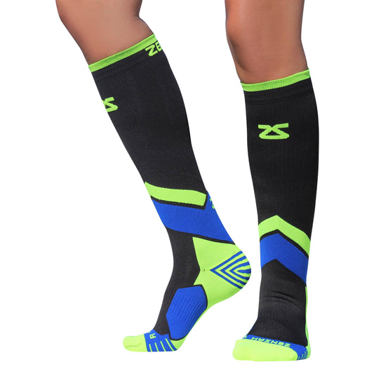 Pop Tech+ Compression Socks - Coral-Mint-Purple Md