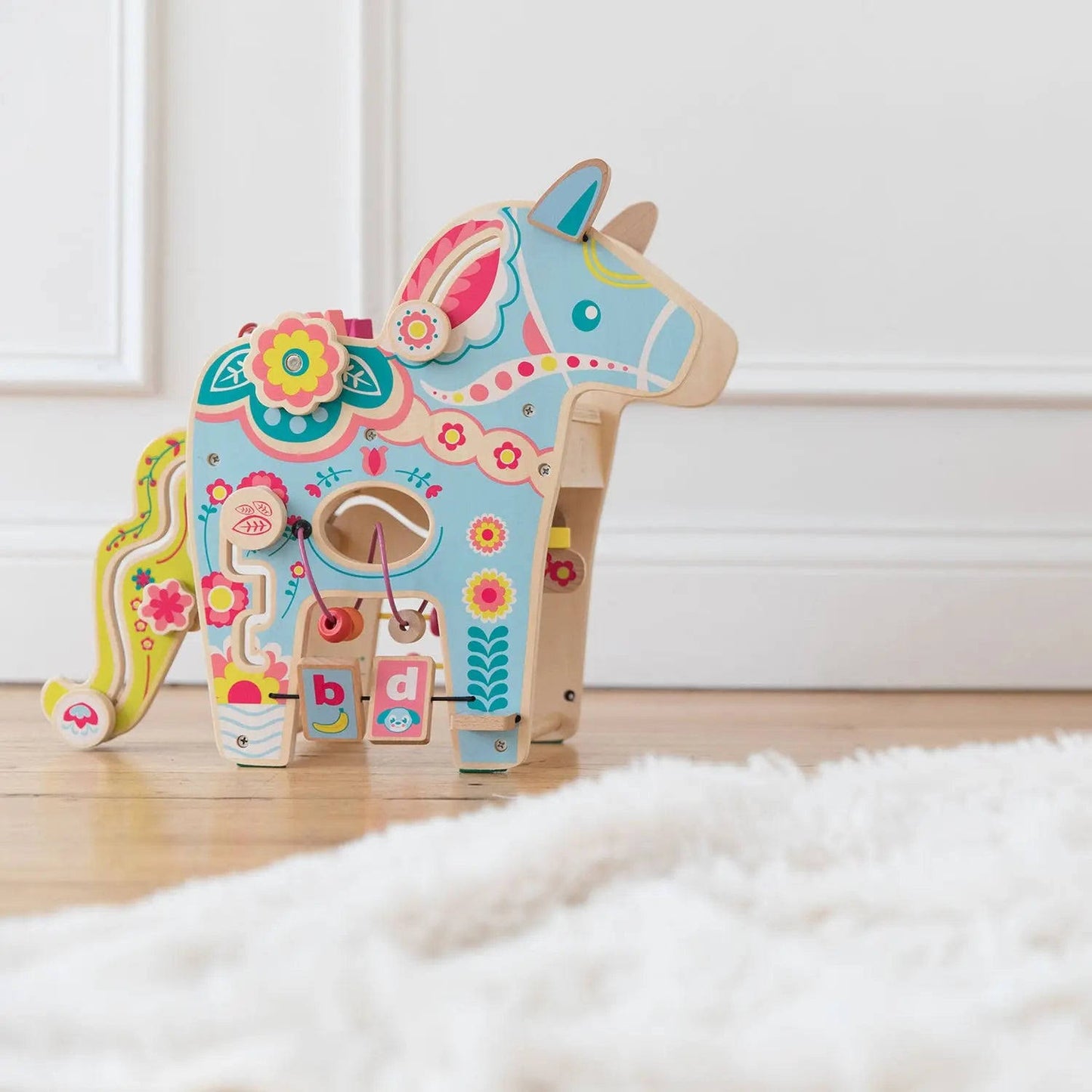 Playful Pony Wooden Activity Center