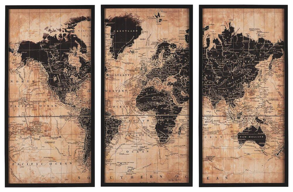 Pollyanna Wall Art (Set Of 3) Black, Tan