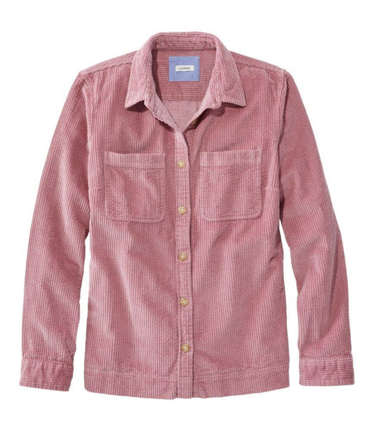 Plus Size Comfort Corduroy Relaxed Shirt Long Sleeve Women's : 3x