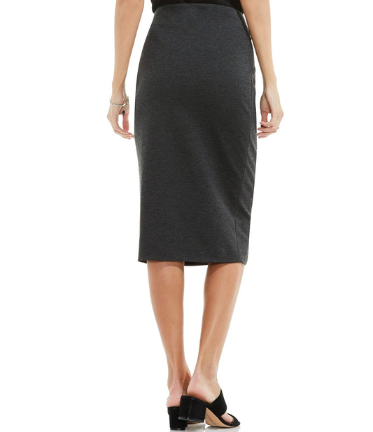 Ponte Pencil Skirt - Black - Large