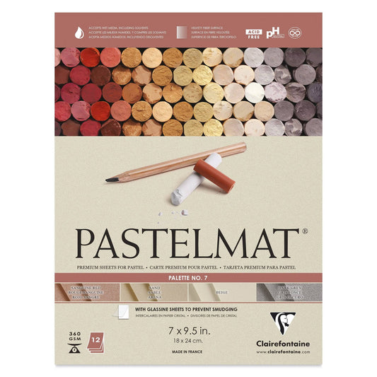 Pastelmat Pad - 7 Inch X 9-1/2 Inch, Palette No. 7, 12 Sheets