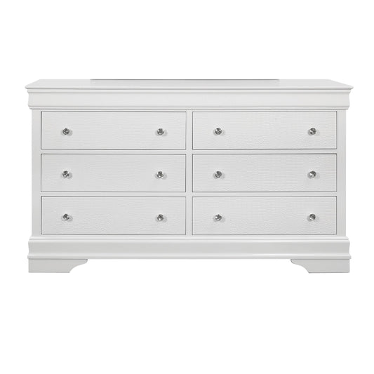 Pompei Metallic White Dresser