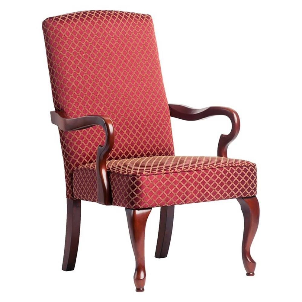 Pointe Derby Red Gooseneck Arm Chair