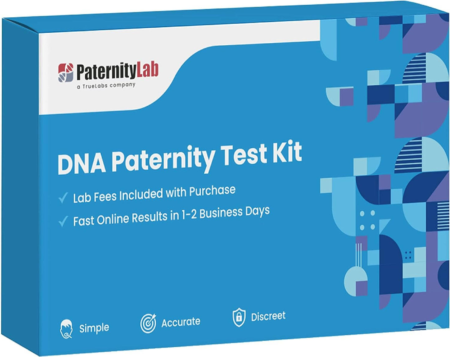 Paternitylab Dna Paternity Test Kit- Lab Fees & Shipping Included - Results In 12 Business Days - At Home Collection Kit For 1 Child 1