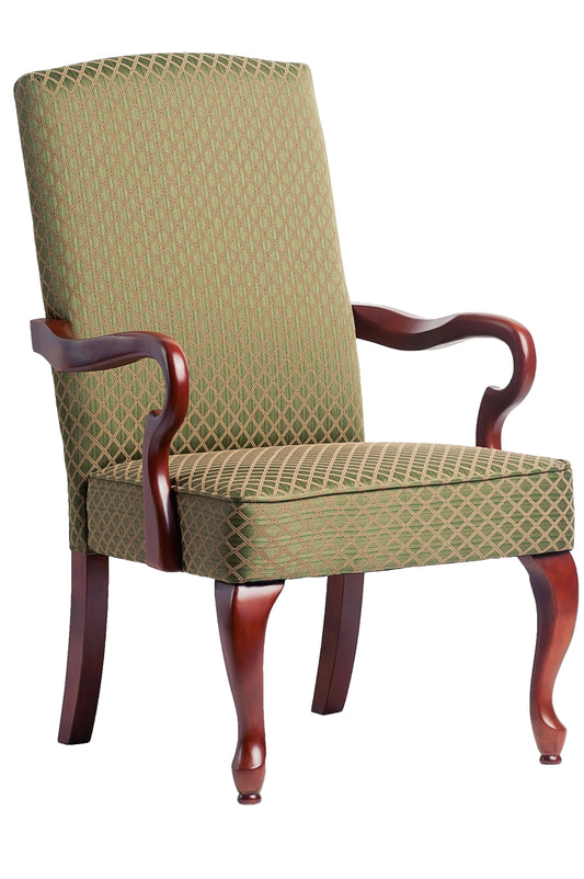 Pointe Derby Gooseneck Arm Chair - Green